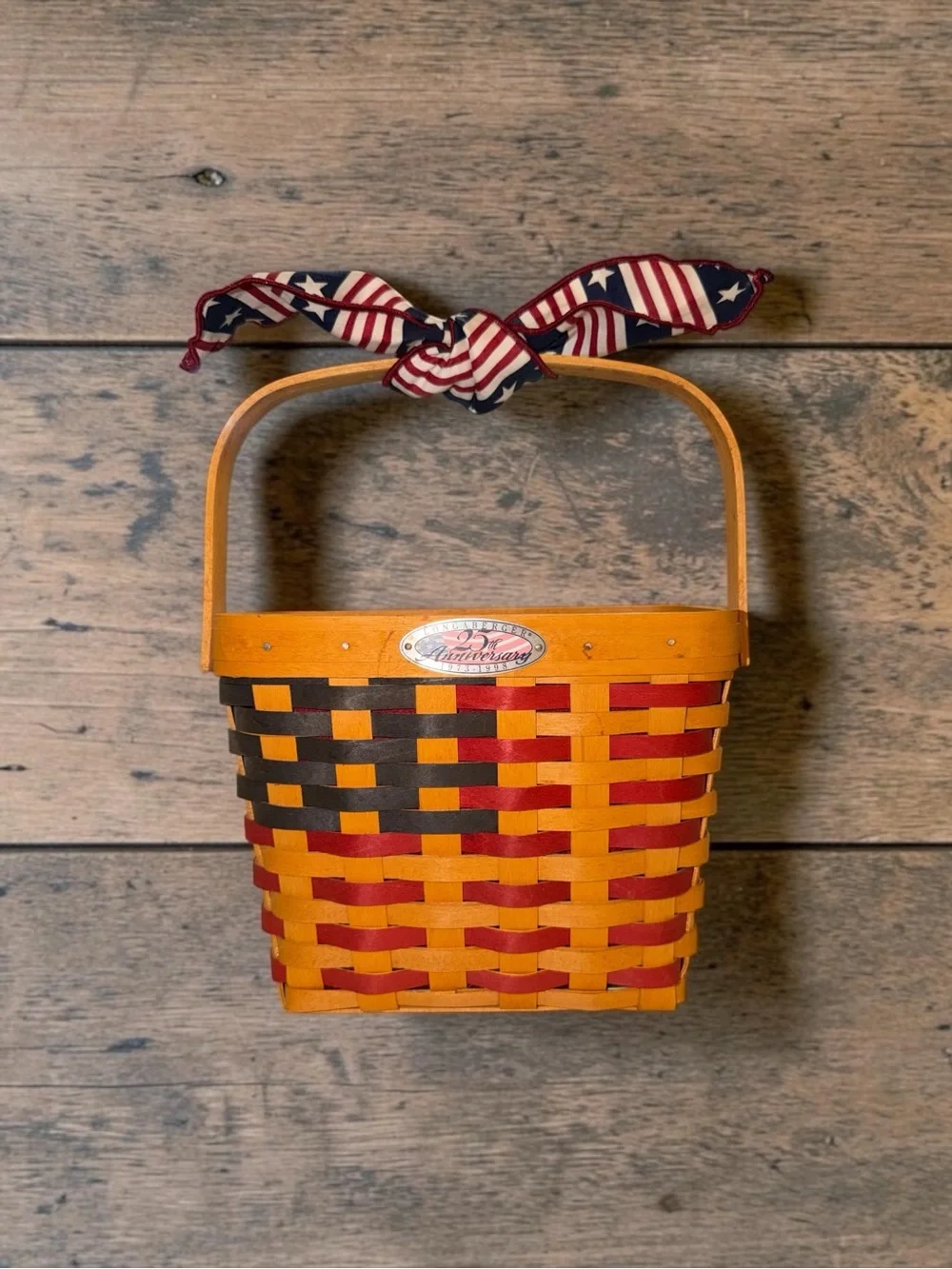 VINTAGE Longaberger 1998 25th Anniversary Basket